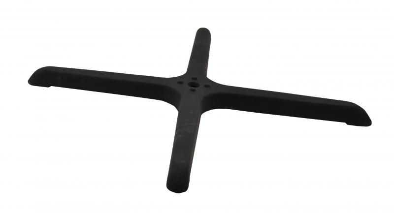 22" x 22" Cross-Shaped Black Restaurant Table Base compatible for 43206 and 43509 Table Columns